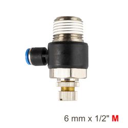 Flow Control Swiv. Elbow Pu 6mm X 1/2' M